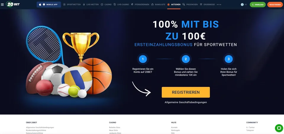 20Bet Bonus