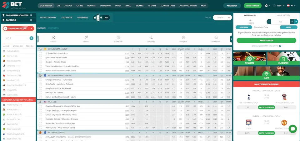 22Bet Sportwetten