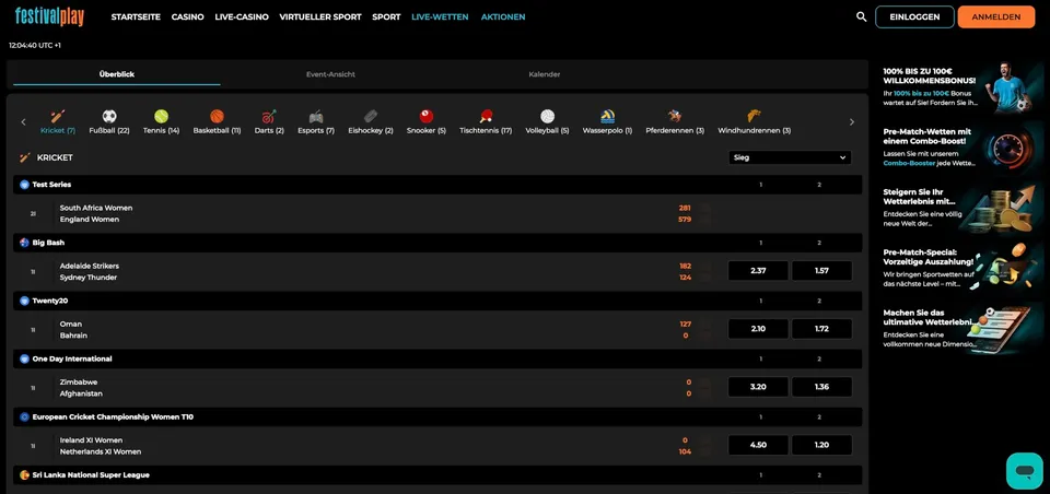 Festivalplay Live Wetten