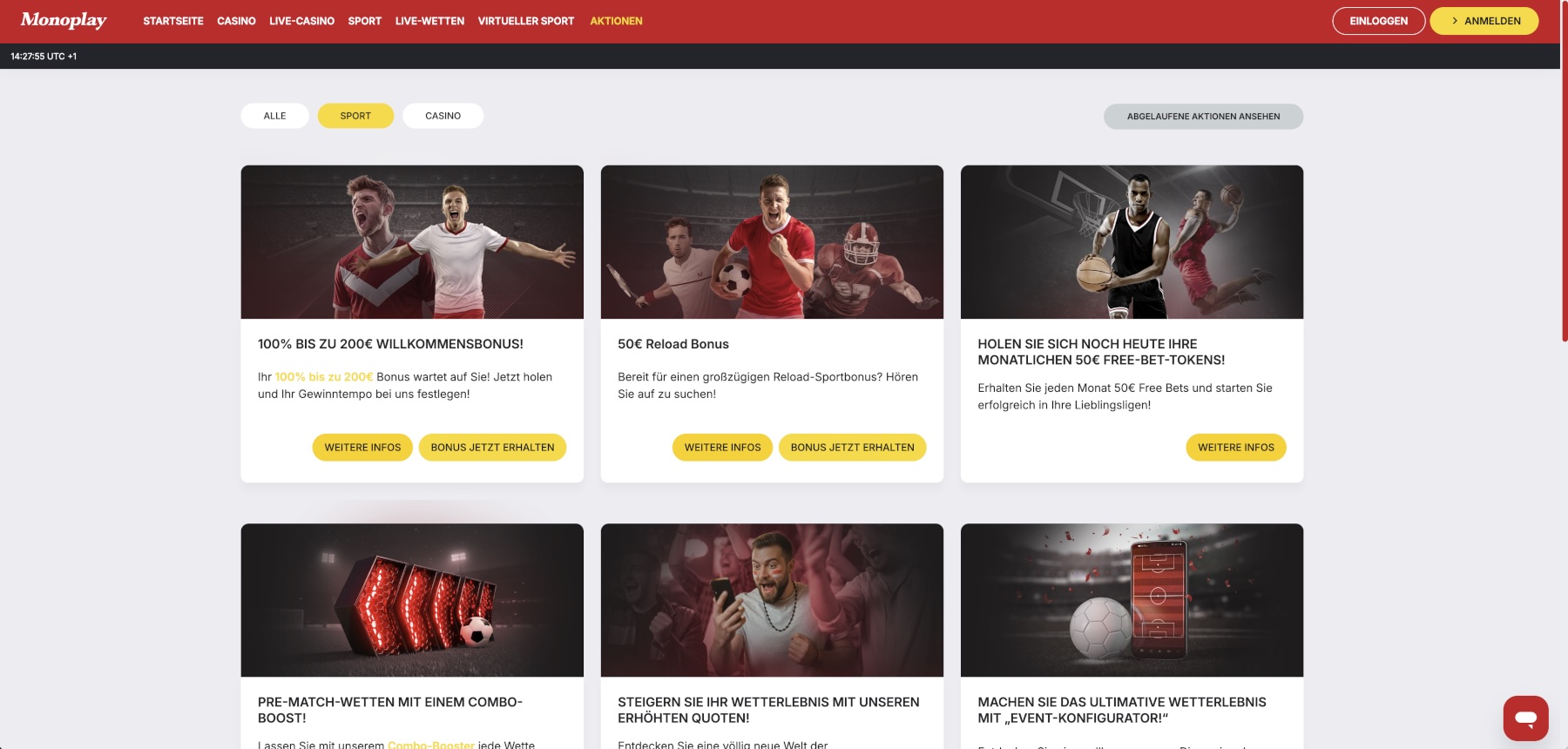Monoplay Bonus Aktionen