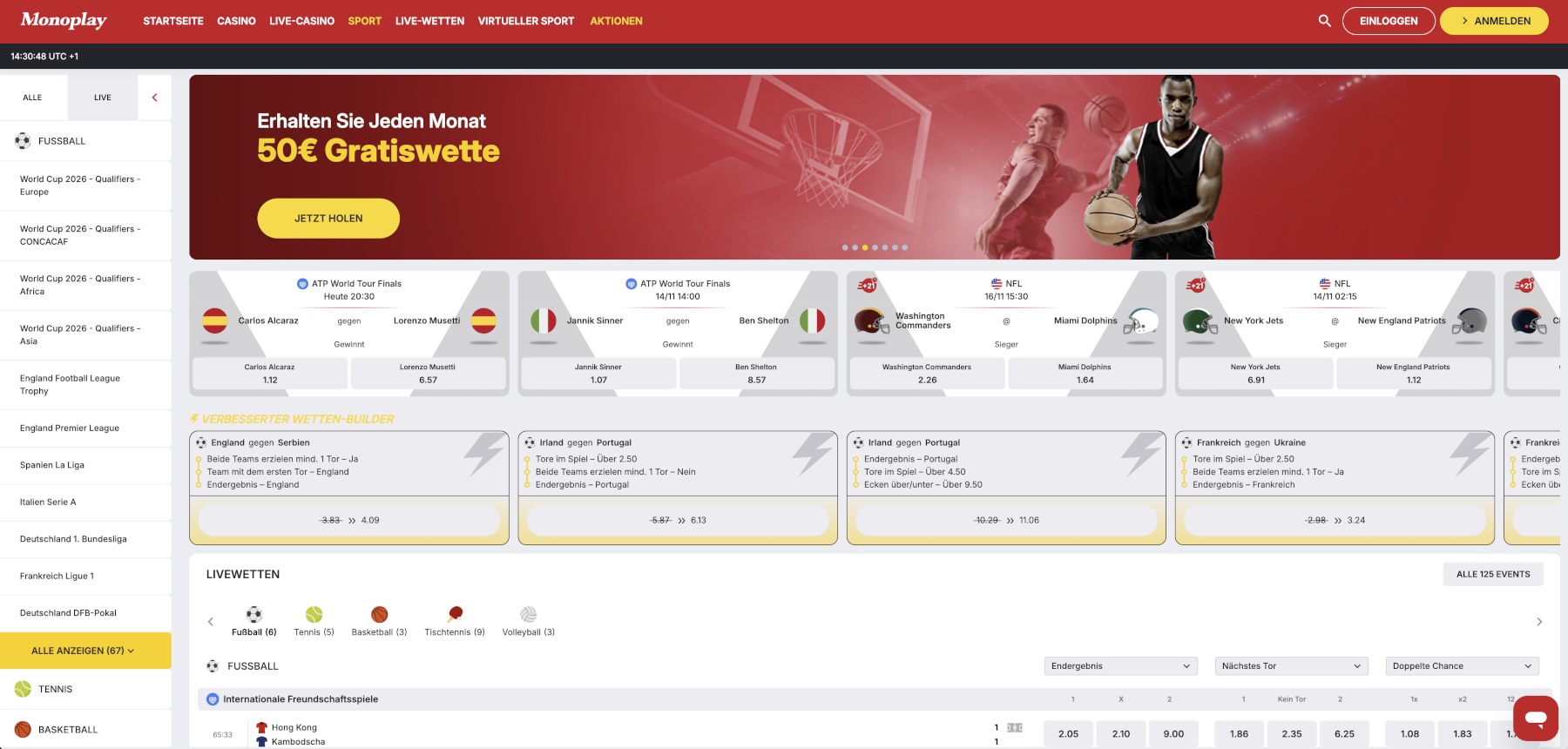 Monoplay Sportwetten