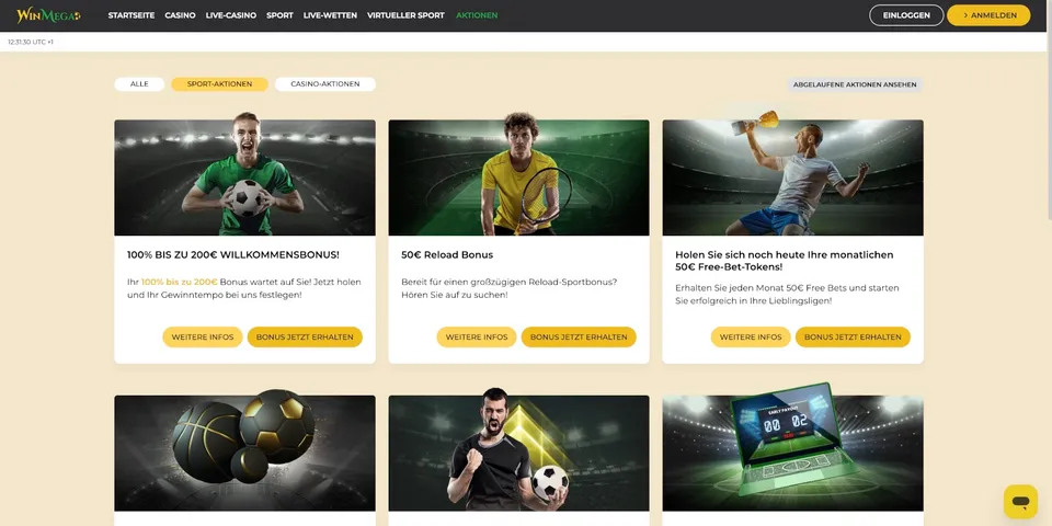 Winmega Bonus Aktionen